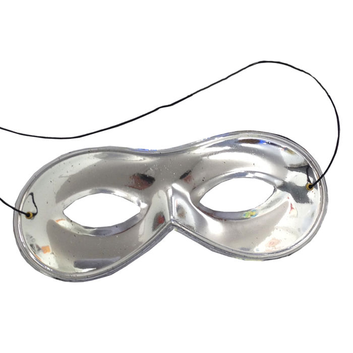 SALE Qualitäts-Maske Stoffbrille silber