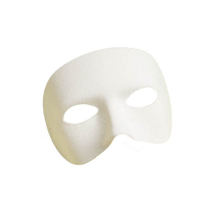 SALE Qualitts-Maske halbes Gesicht Stoff, wei