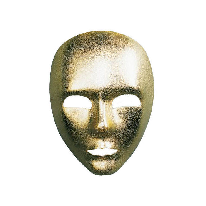 SALE Qualitts-Maske volles Gesicht Textil, gold