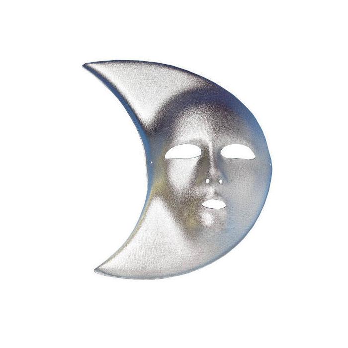 SALE Qualitts-Maske Mond aus Textil, silber