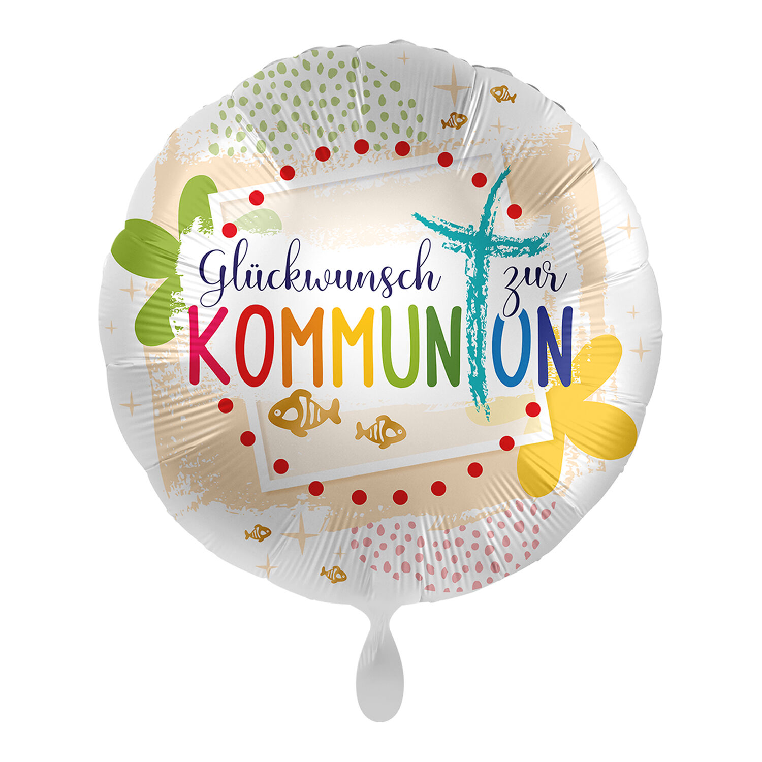 NEU Folienballon - Glckwunsch zur Kommunion - ca. 45cm Durchmesser