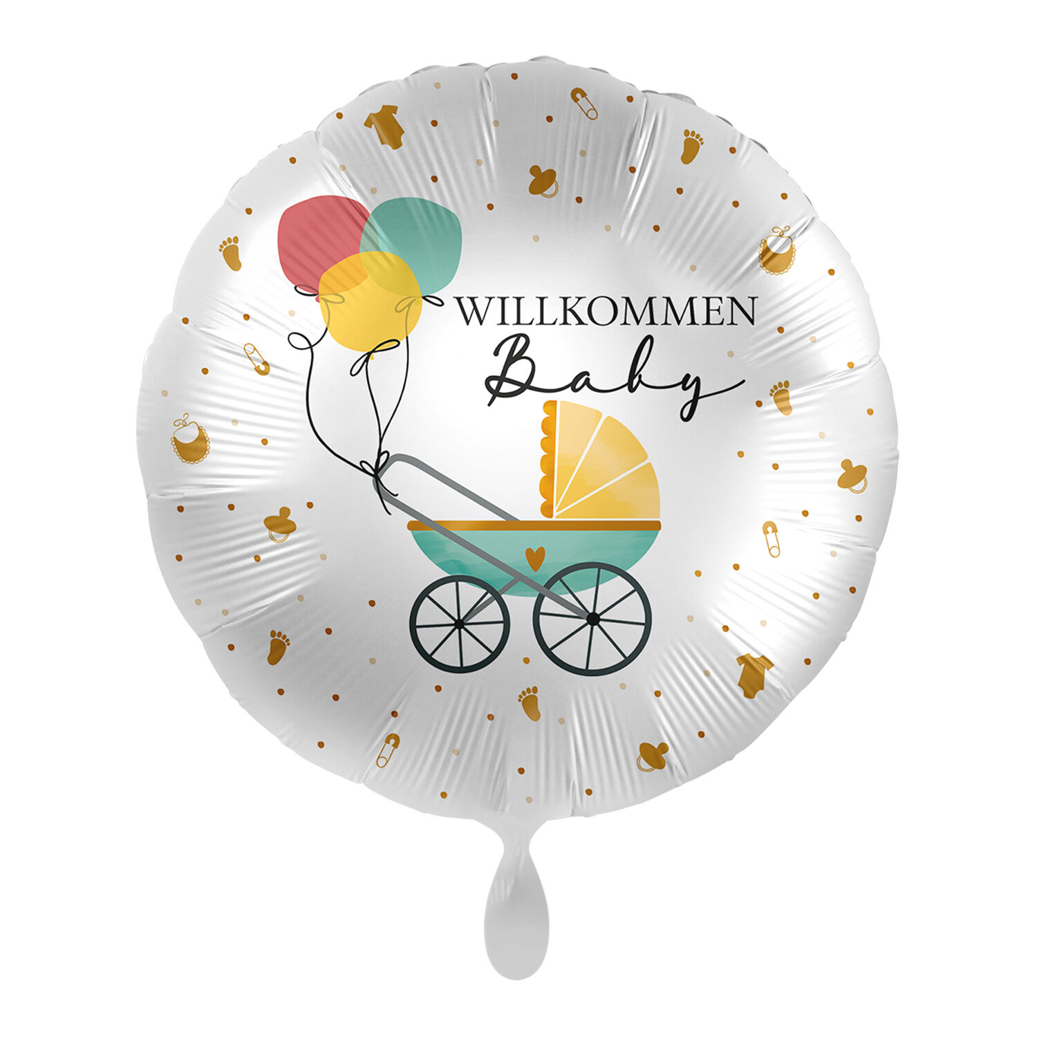 NEU Folienballon - Willkommen Baby - ca. 45cm Durchmesser
