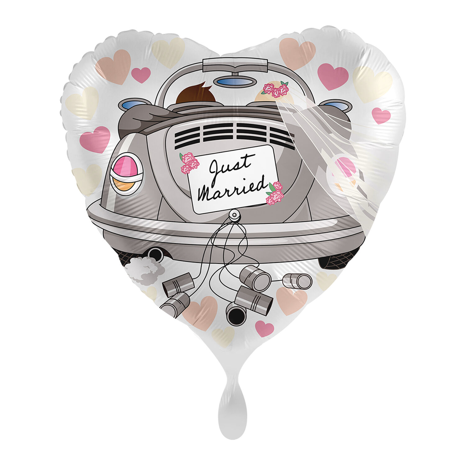 NEU Folienballon Hochzeitsauto - Just Married - ca. 45cm Durchmesser