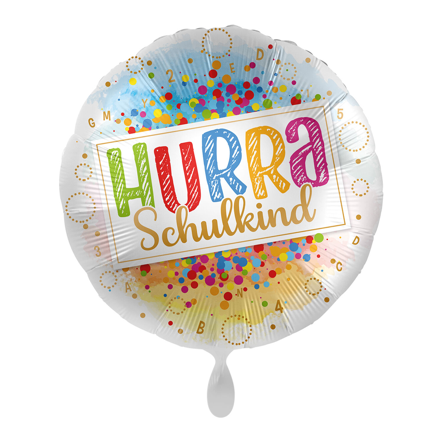NEU Folienballon - Hurra Schulkind - ca. 45cm Durchmesser
