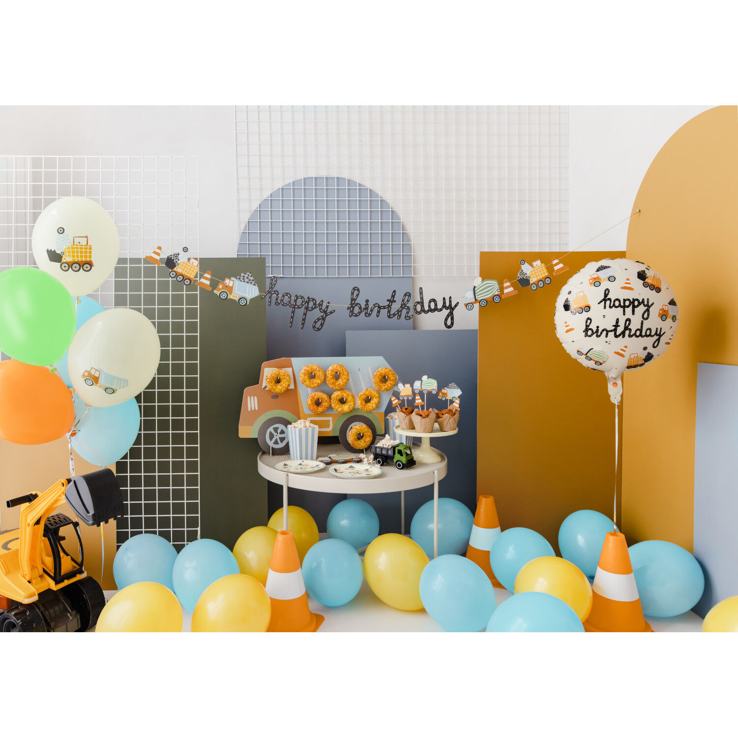 Kuchenstecker / Tortenaufsatz / Cupcake-Topper � Baustelle � 4 � 7 cm � Set mit 6 St�ck Bild 3
