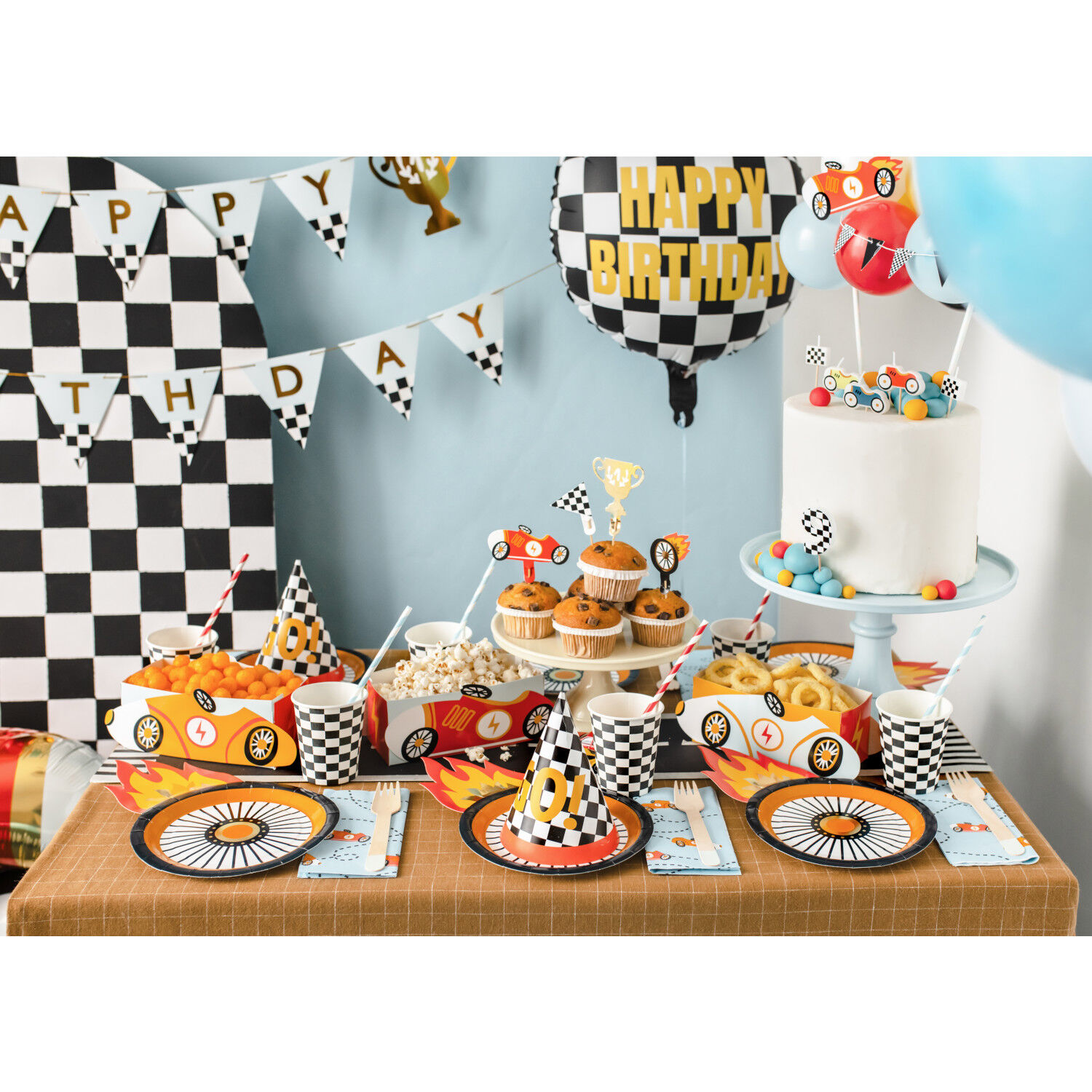 Kuchenstecker / Tortenaufsatz / Cupcake-Topper � Cars / Auto � ca. 12 cm � 4 St�ck Bild 2