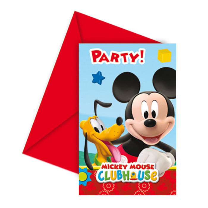 SALE Einladungskarten Playful Mickey, 6 Stk.