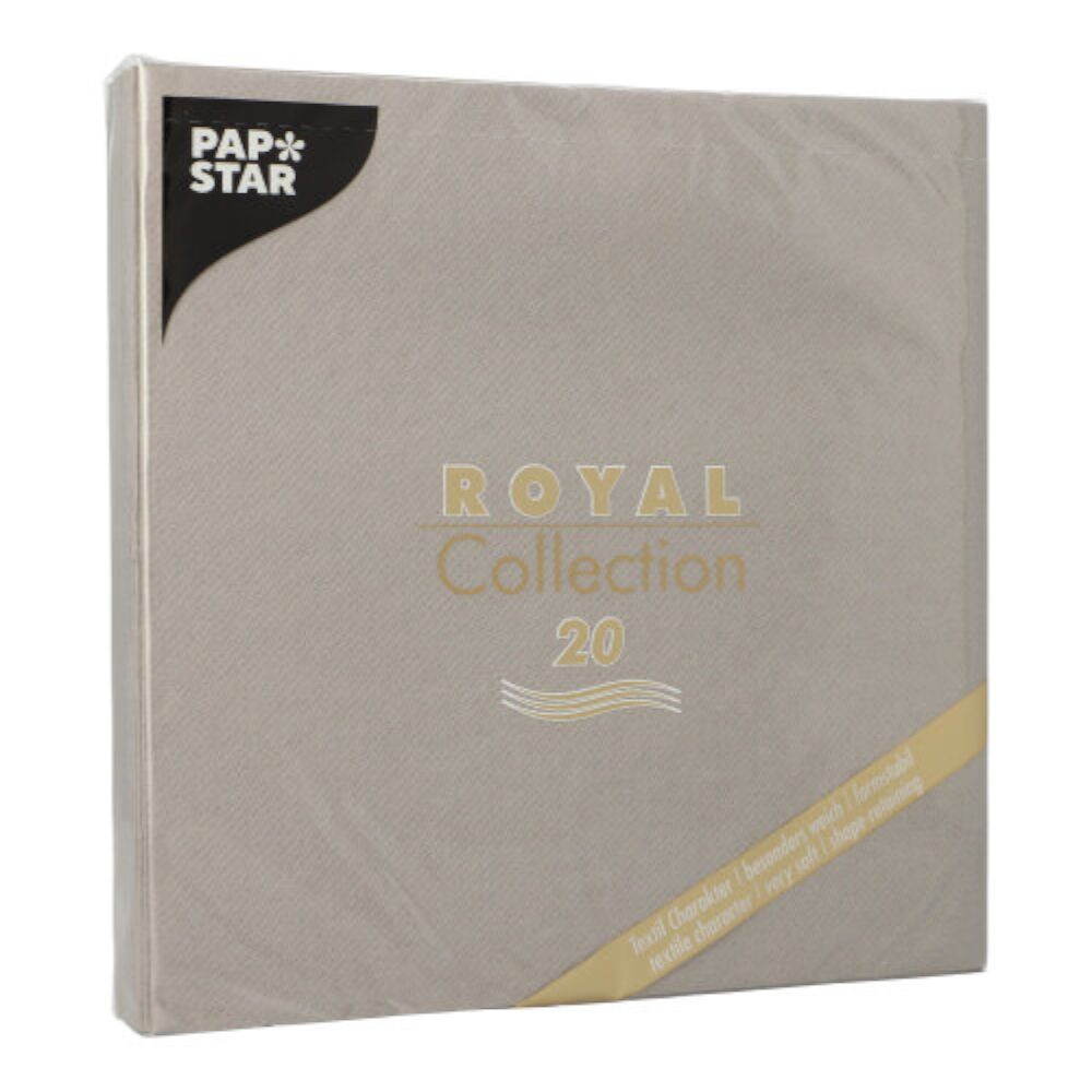 NEU Servietten Royal Collection, 40 x 40 cm, 20 St�ck, Grau Bild 3