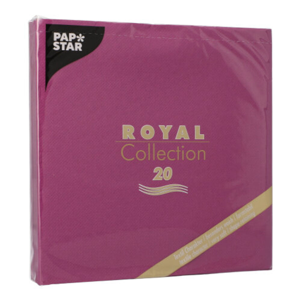 NEU Servietten Royal Collection, 40 x 40 cm, 20 St�ck, Lila Bild 3