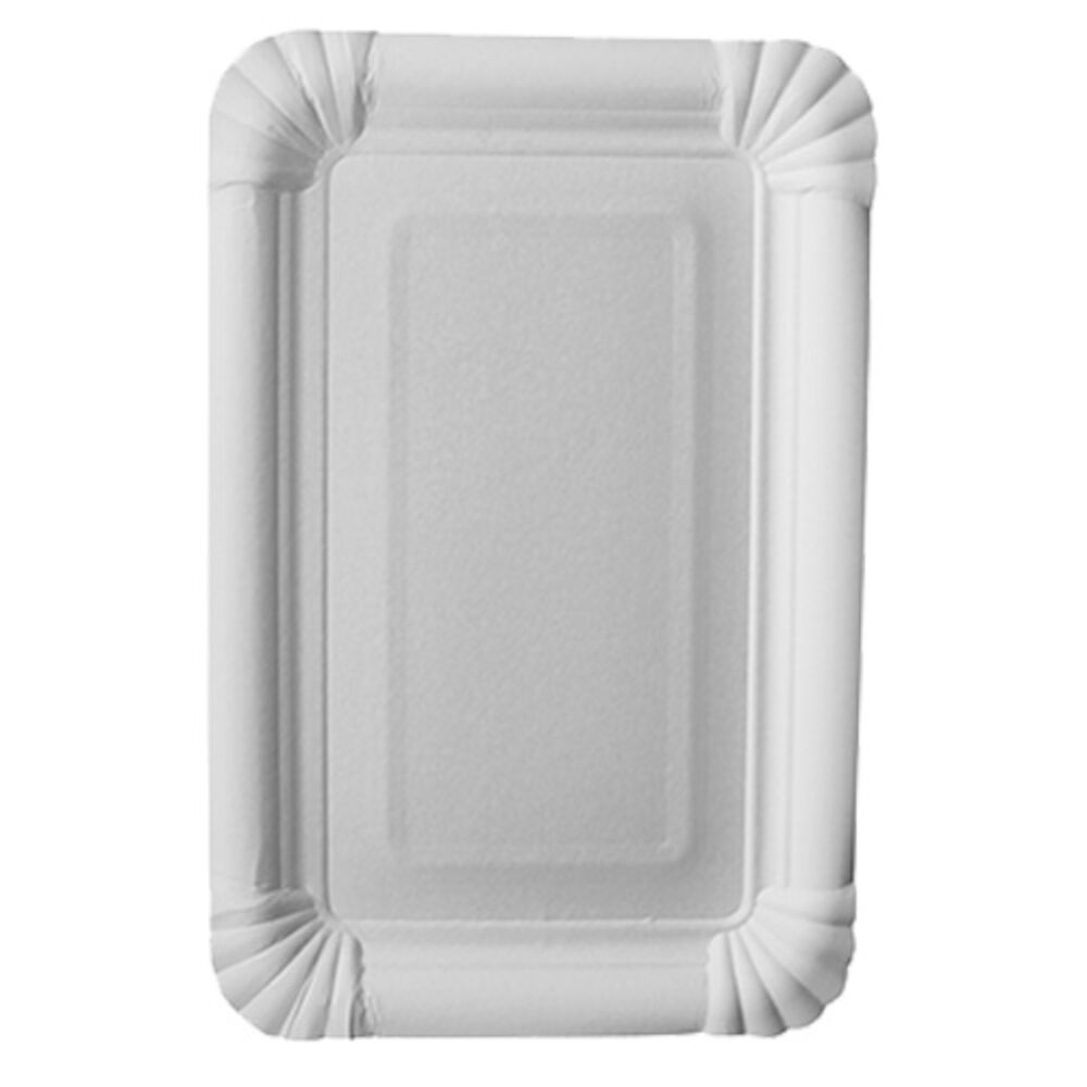 NEU Pappteller Pure eckig, wei, 13 x 20 cm, 25 Stck