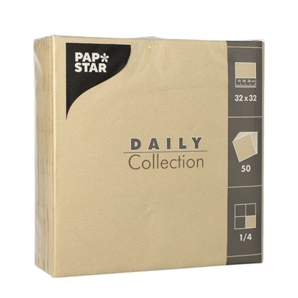 NEU Servietten Daily Collection, 32 x 32 cm, 50 St�ck, Sand