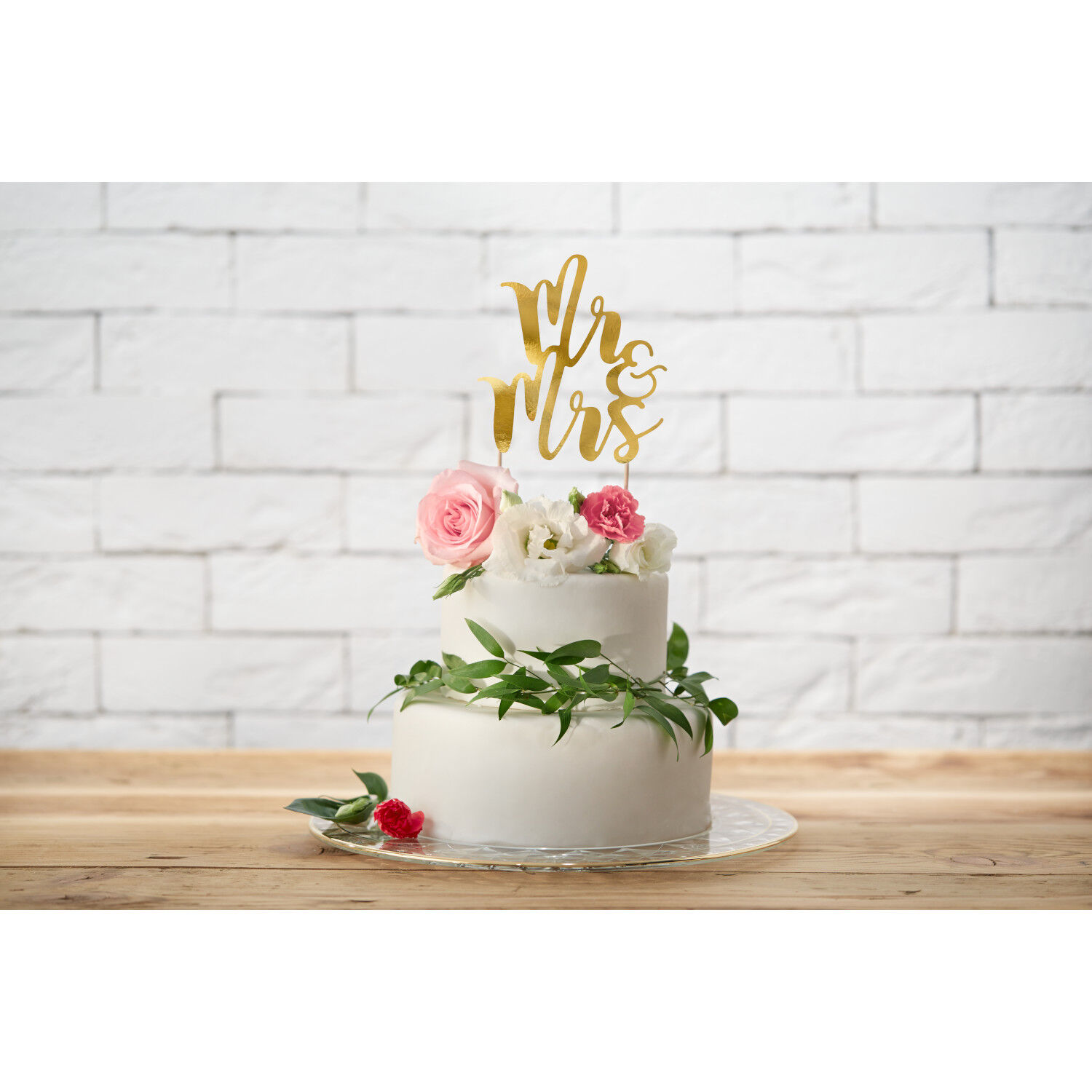 Kuchenstecker / Tortenaufsatz / Cake-Topper Mr und Mrs � ca. 25,5 cm Bild 2
