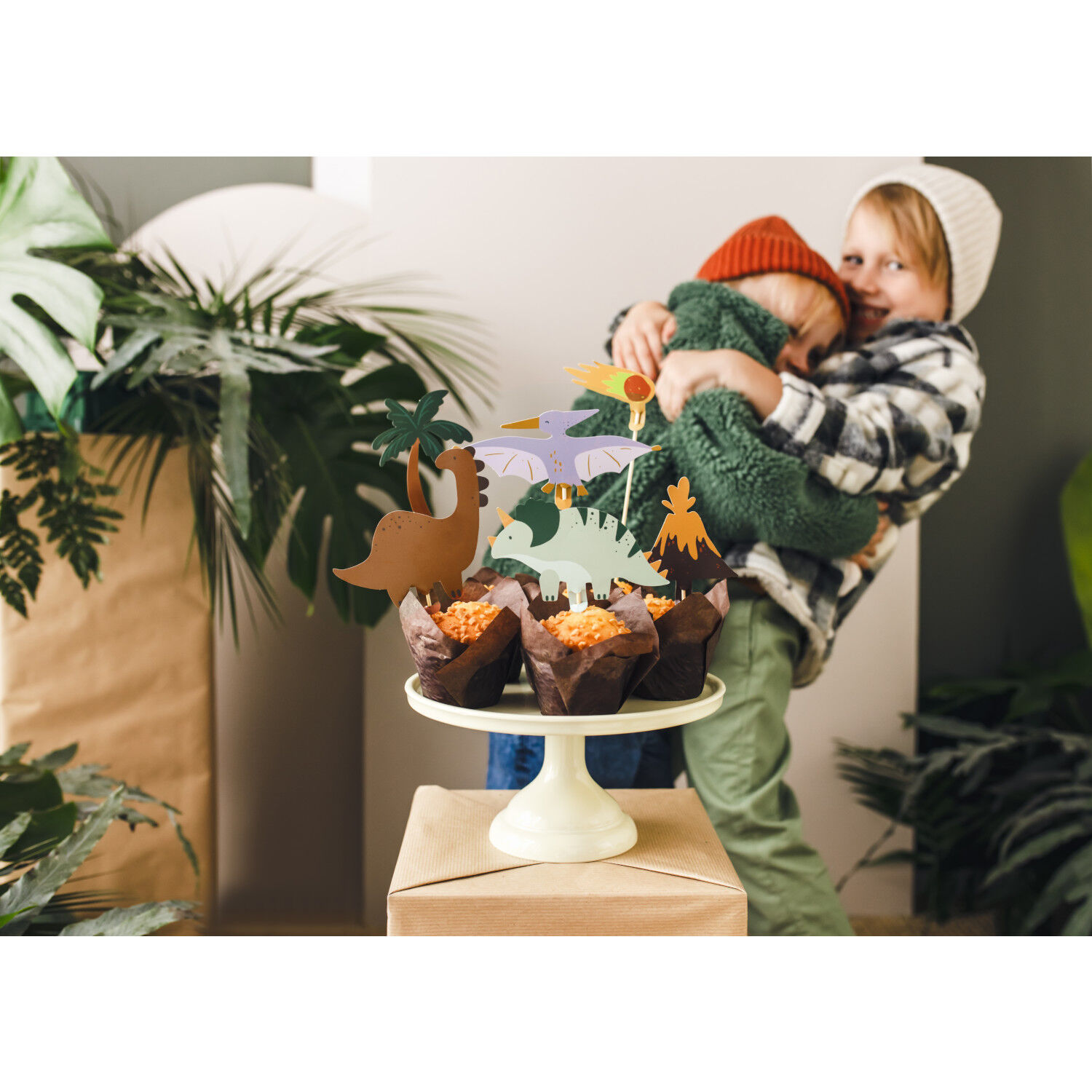 Kuchenstecker / Tortenaufsatz / Cake-Topper Dinosaurier � ca. 8 � 12 cm � Set mit 6 St�ck Bild 2