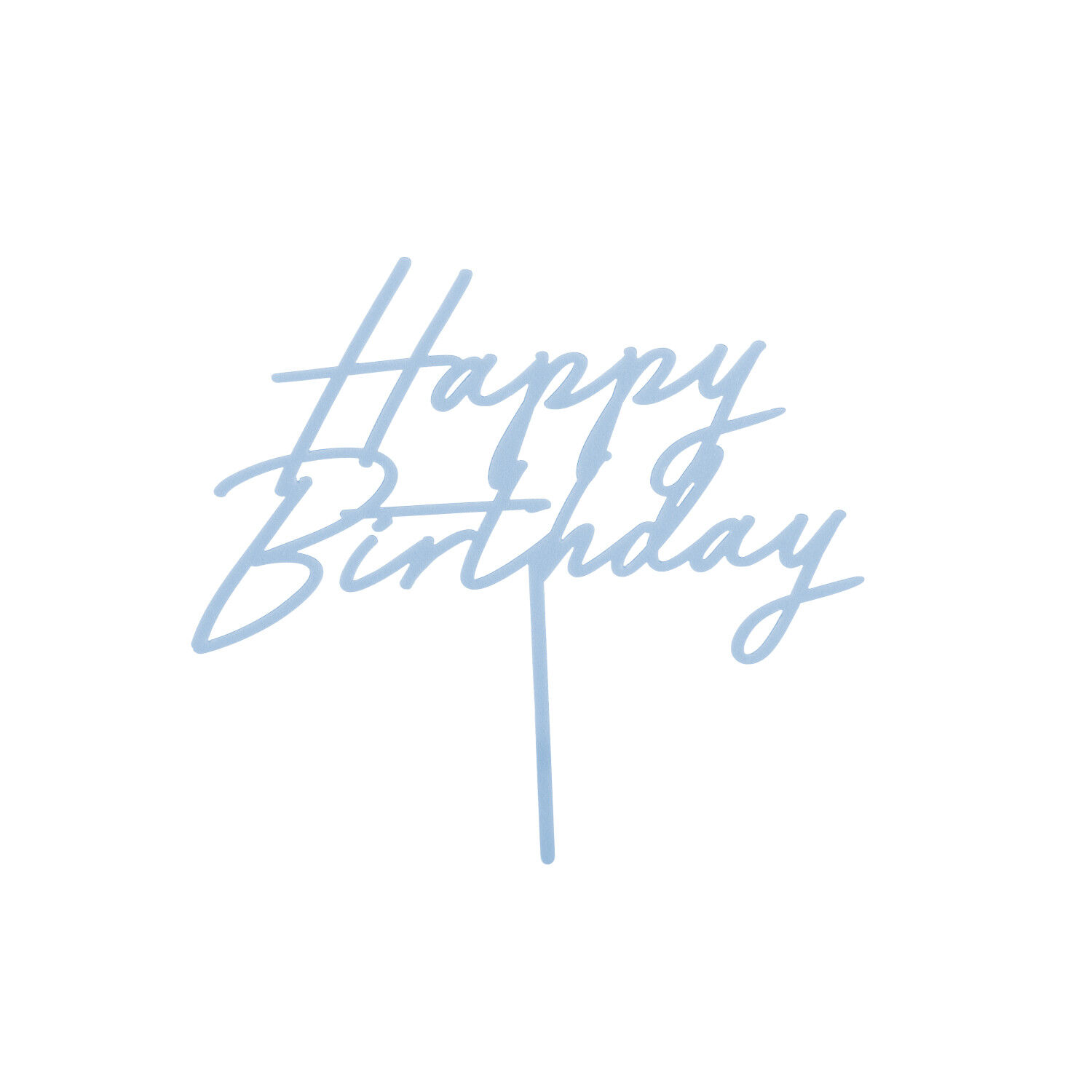 Kuchenaufsatz / Cake-Topper aus Acryl Happy Birthday / Geburtstag - Blau, 16,5 cm
