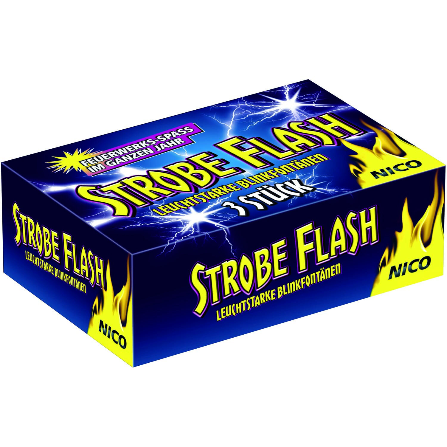 NEU Feuerwerk / Kinder- & Jugendfeuerwerk, Strobe Flash, Packung mit 3 Stck