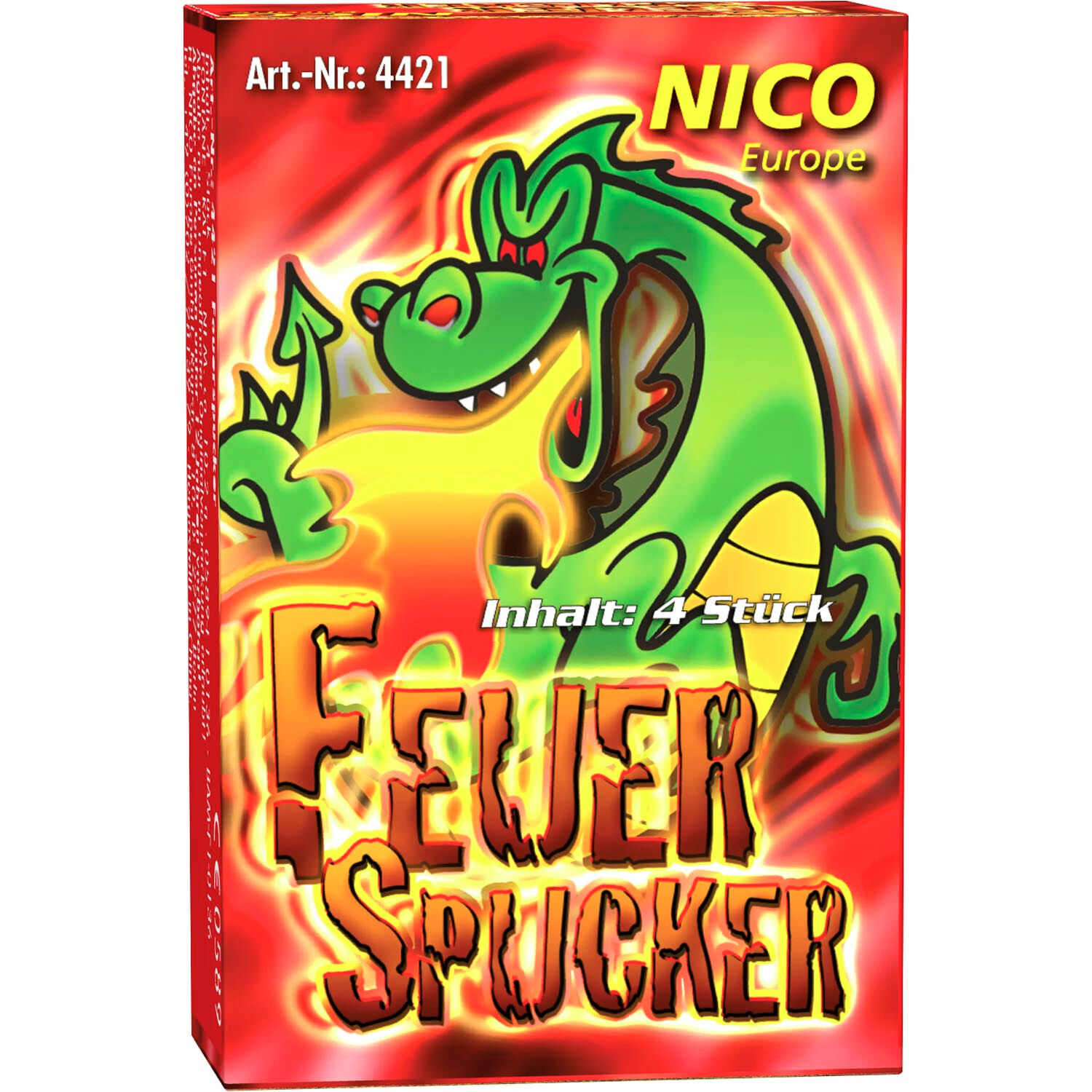 NEU Feuerwerk / Kinder- & Jugendfeuerwerk, Feuerspucker, Packung mit 4 Stck