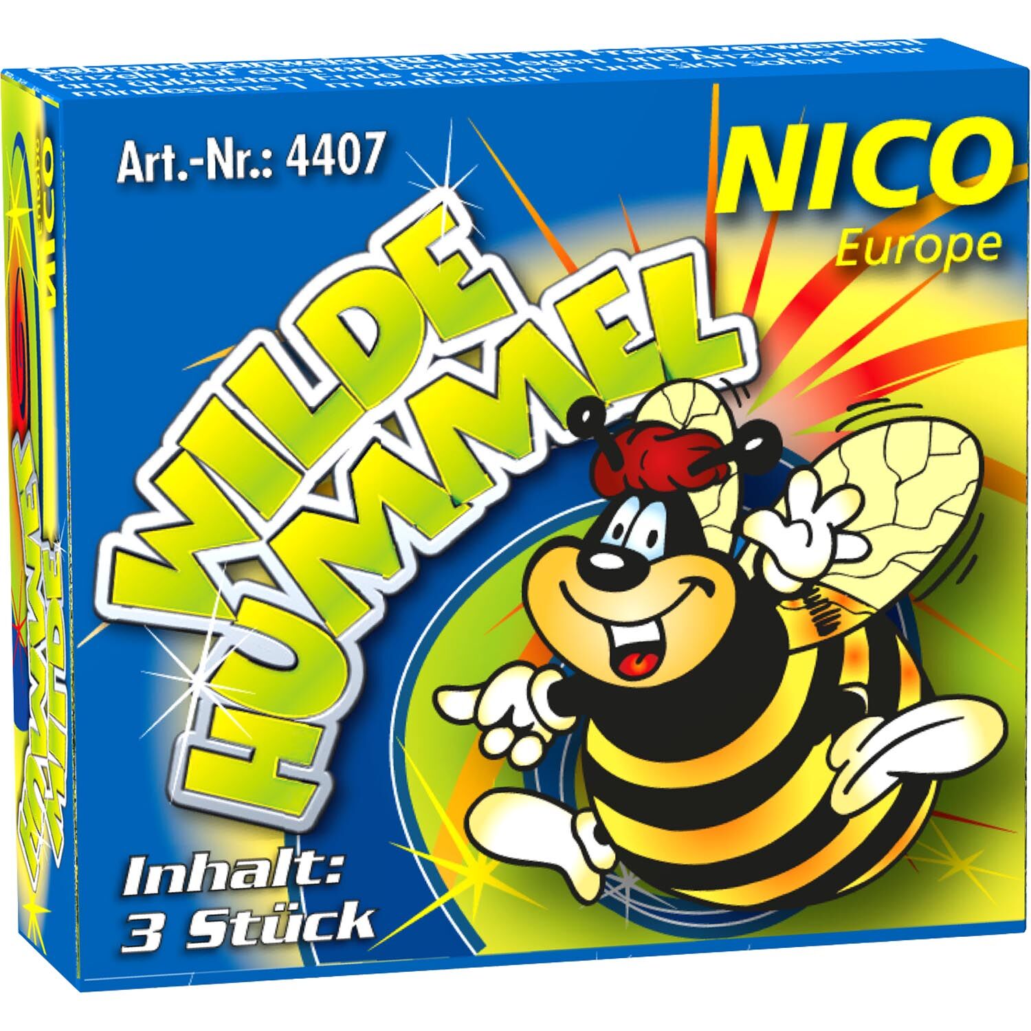 NEU Feuerwerk / Kinder- & Jugendfeuerwerk, Wilde Hummel, Packung mit 3 Stck