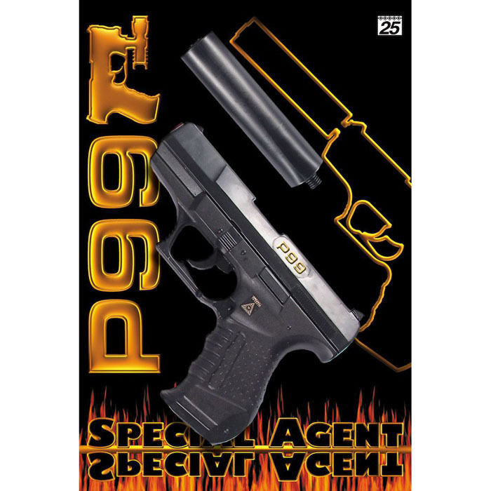 Pistole Special Agent P99 mit Schalldämpfer