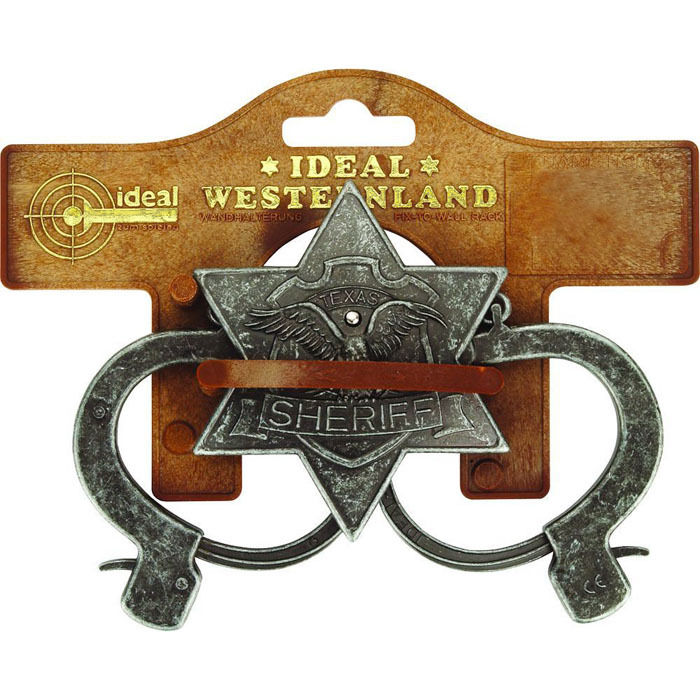 Sheriff-Set antik, Handschellen & Sheriff-Stern