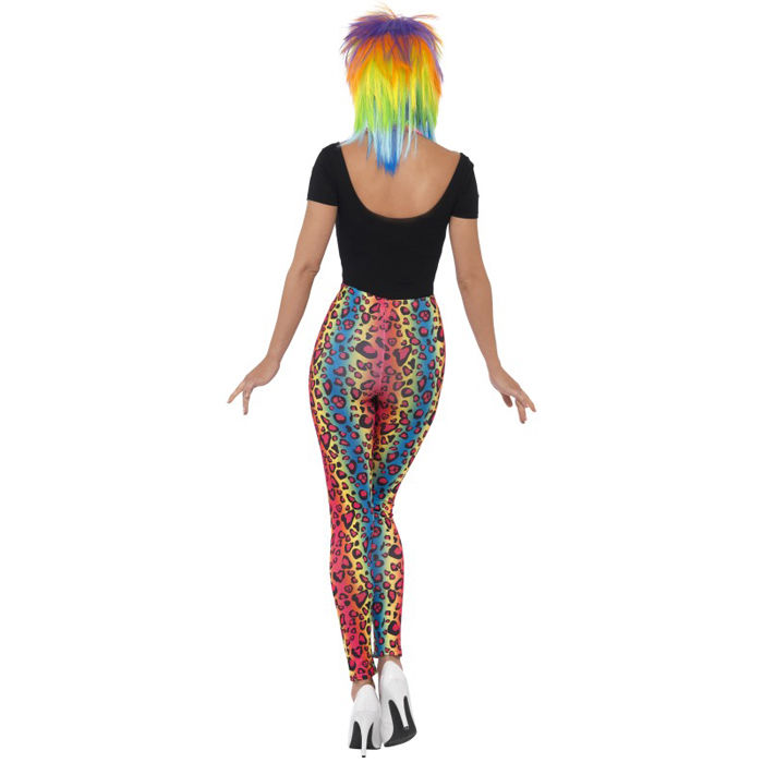 Leggings neon-bunt mit Leo-Print Einheitsgre Bild 3