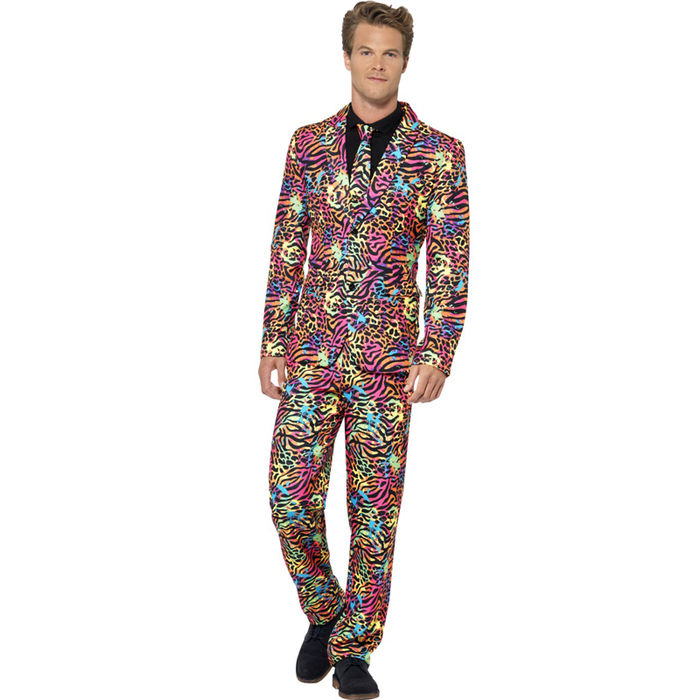 SALE Anzug 80's Neon Suit, 3-teilig, Gre M