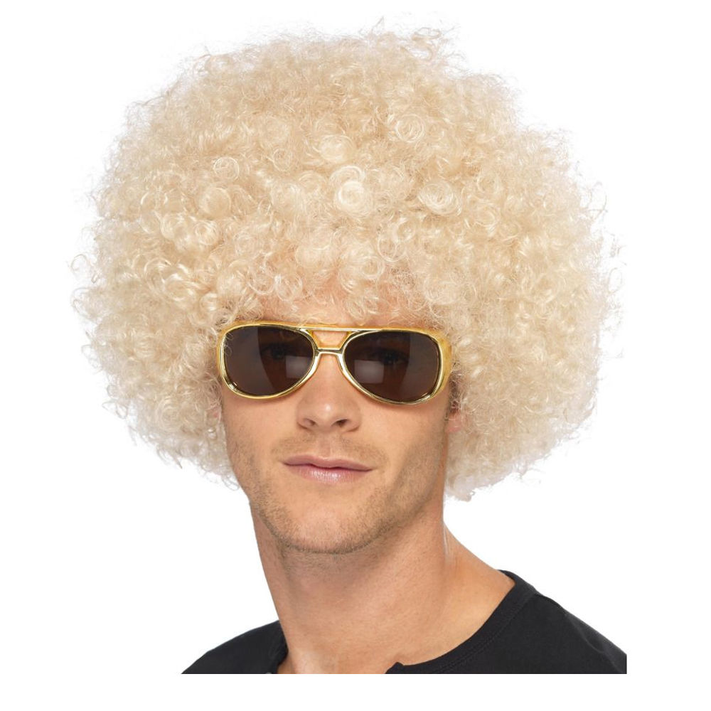 Percke Unisex Herren Super-Riesen-Afro Locken, blond