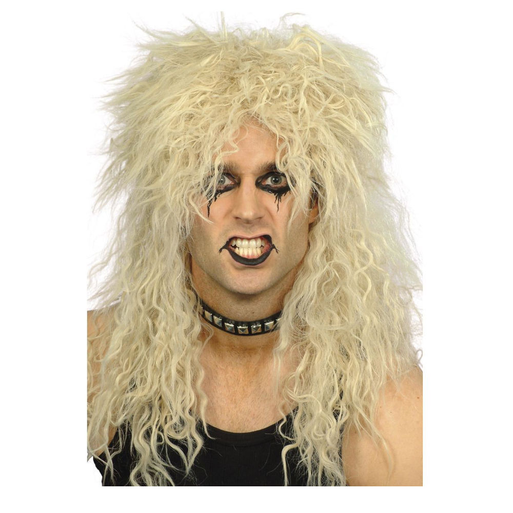 Perücke Herren Langhaar Hard Rocker strubbelig, blond - mit Haarnetz Bild 2