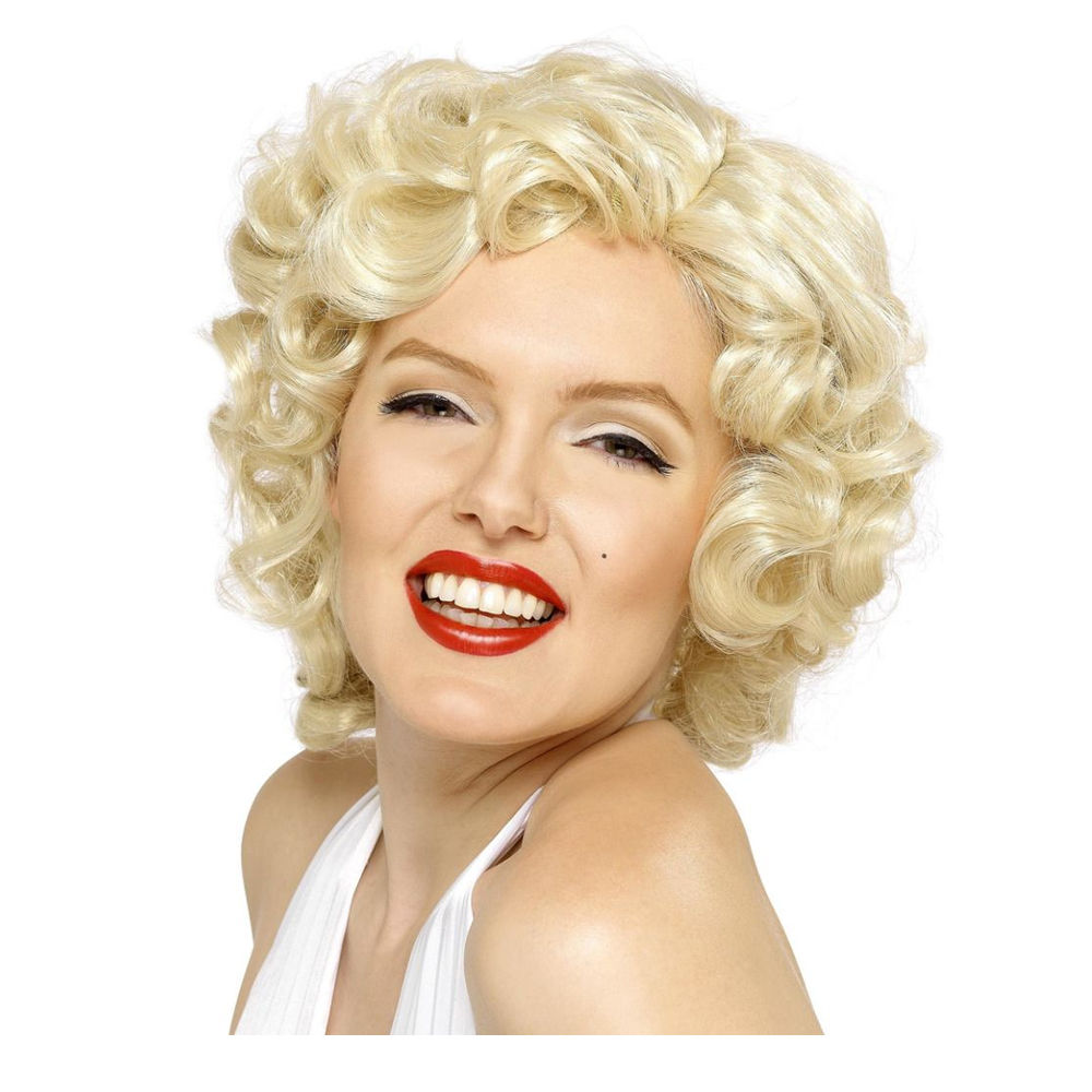 Percke Damen Kurzhaar Marilyn Monroe, blond - mit Haarnetz Bild 2