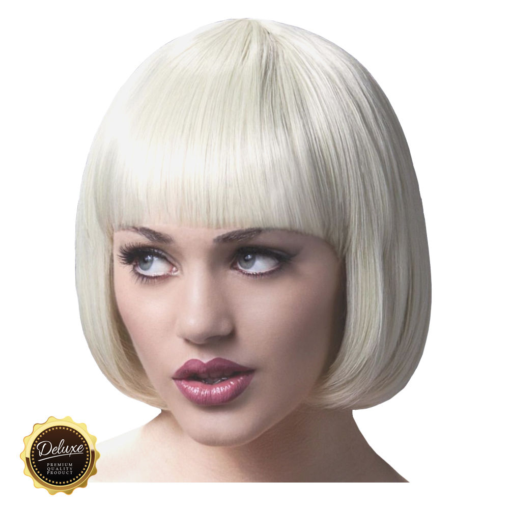 Percke Damen Kurzer Bob, Pagenkopf mit Pony, Premium-Qualitt, Mia, blond