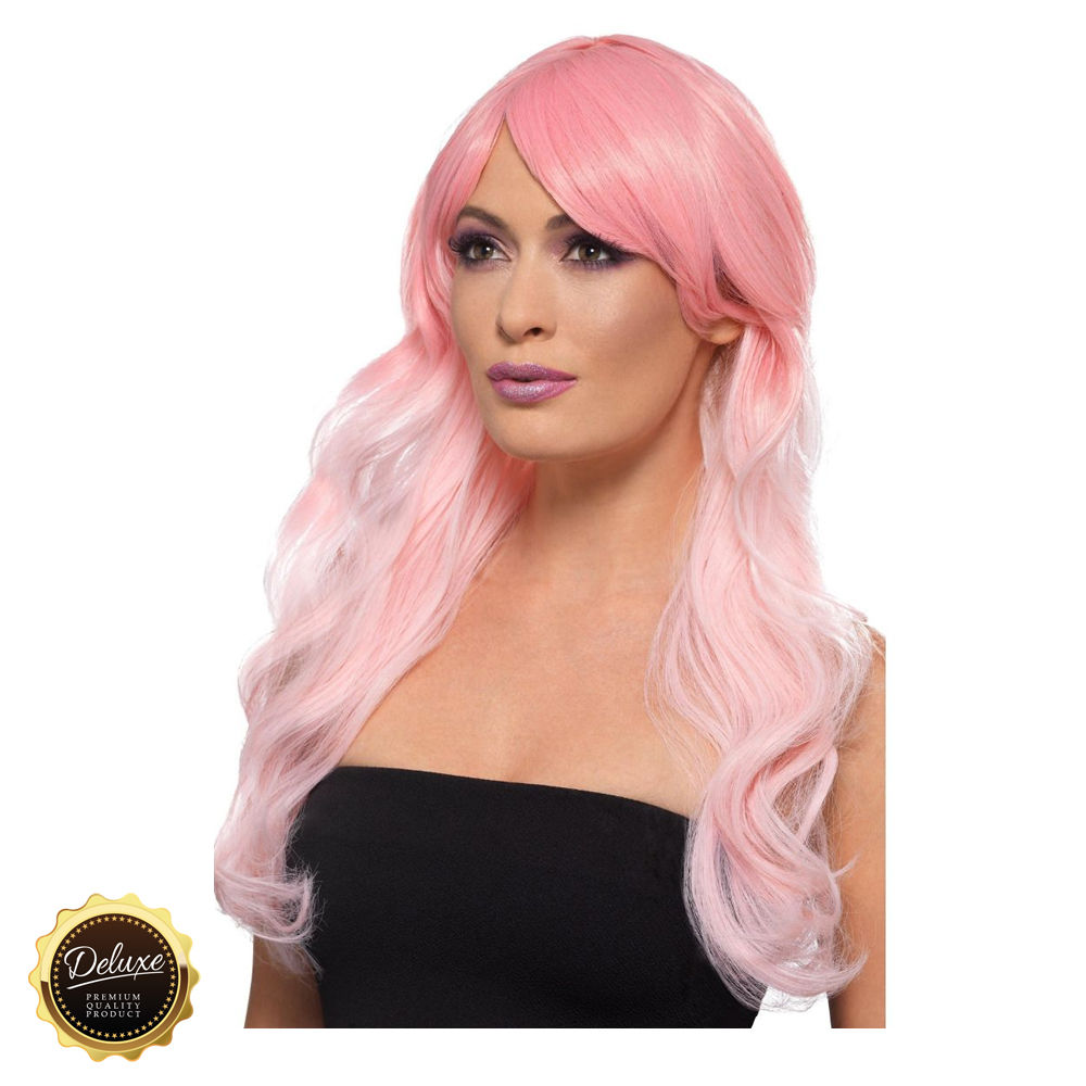 Percke Damen Langhaar Clamour Deluxe mit Farbverlauf, STYLEBAR, Rosa-Tne - mit Haarnetz Bild 3