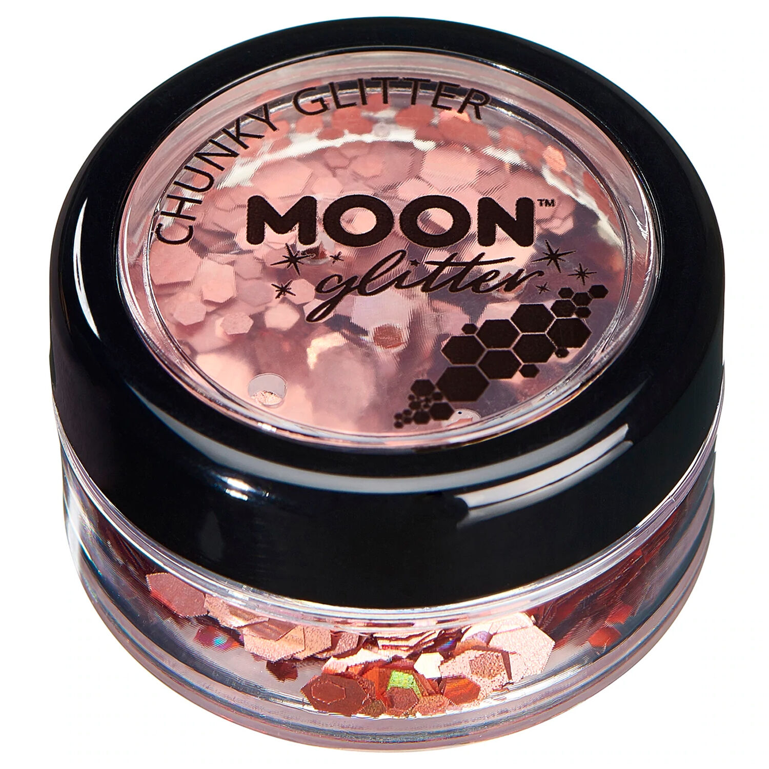 Moon Creations Glitzer-Schminkstreu holographisch, grob, 3g, rose-gold