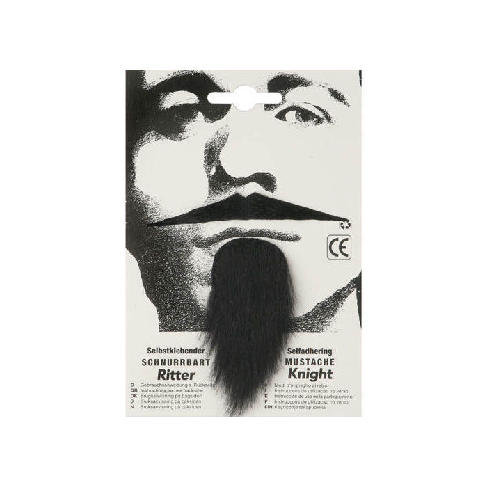 SALE Schnurrbart Ritter Blaubart, schwarz