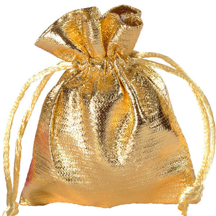 SALE Beutel gold-metallic 8x10 cm, 6 Stk.