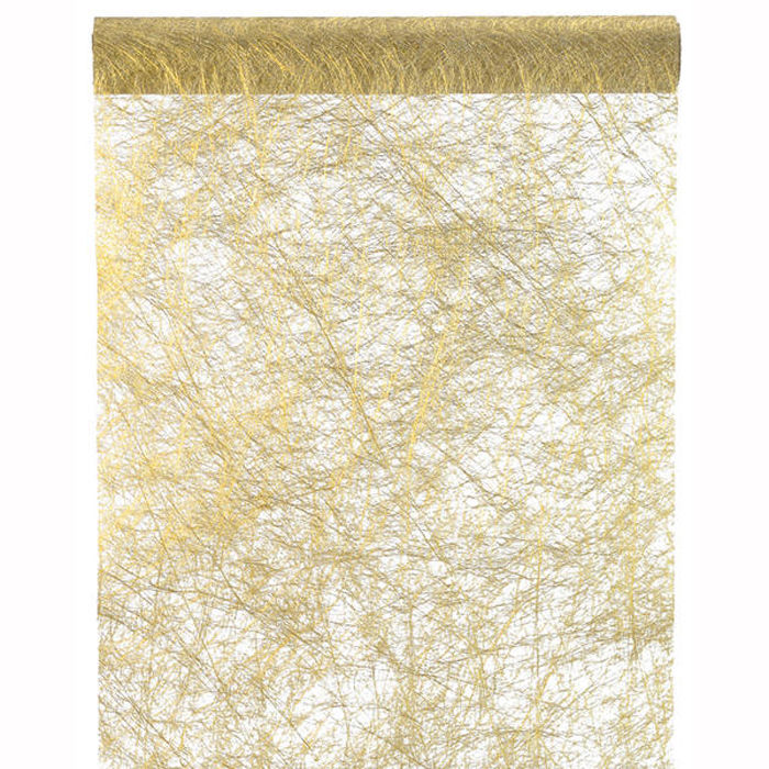 Tischläufer Faseroptik gold-metallic 30cm x 5m
