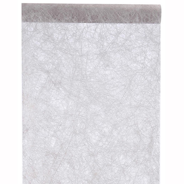 Tischlufer in Faseroptik, 30 cm x 5 m auf der Rolle, Grau