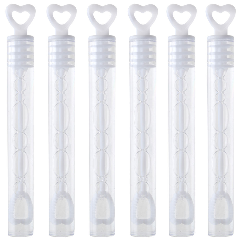Seifenblasen Stäbchen mit Herz-Halter, 6 Stück