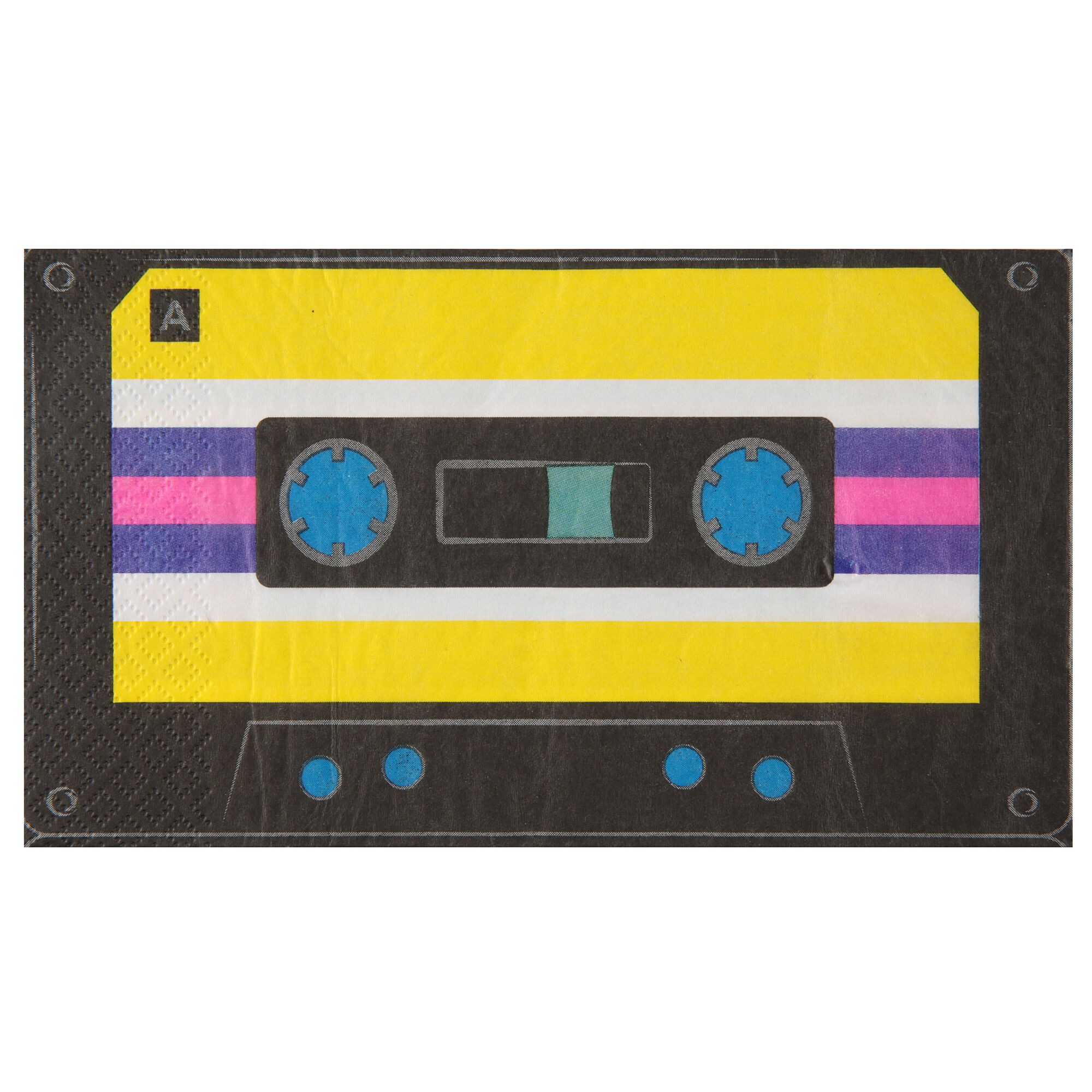 NEU Servietten 90s-Party Kassette, 20 Stck, 20 x 11cm