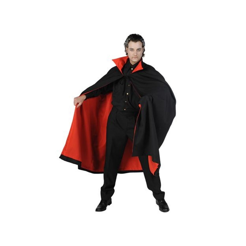 Umhang Dracula Deluxe, schwarz-rot, Einheitsgröße