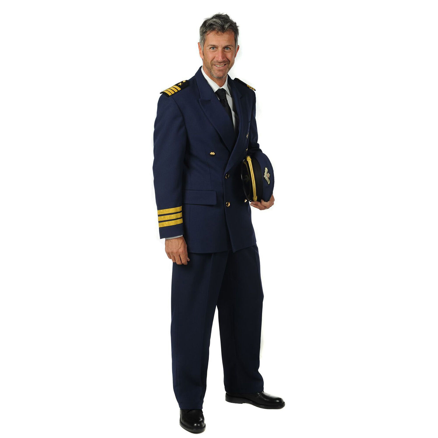 SALE Herren-Kostm Pilot Deluxe, zweiteilig, marineblau, Gre: XXL