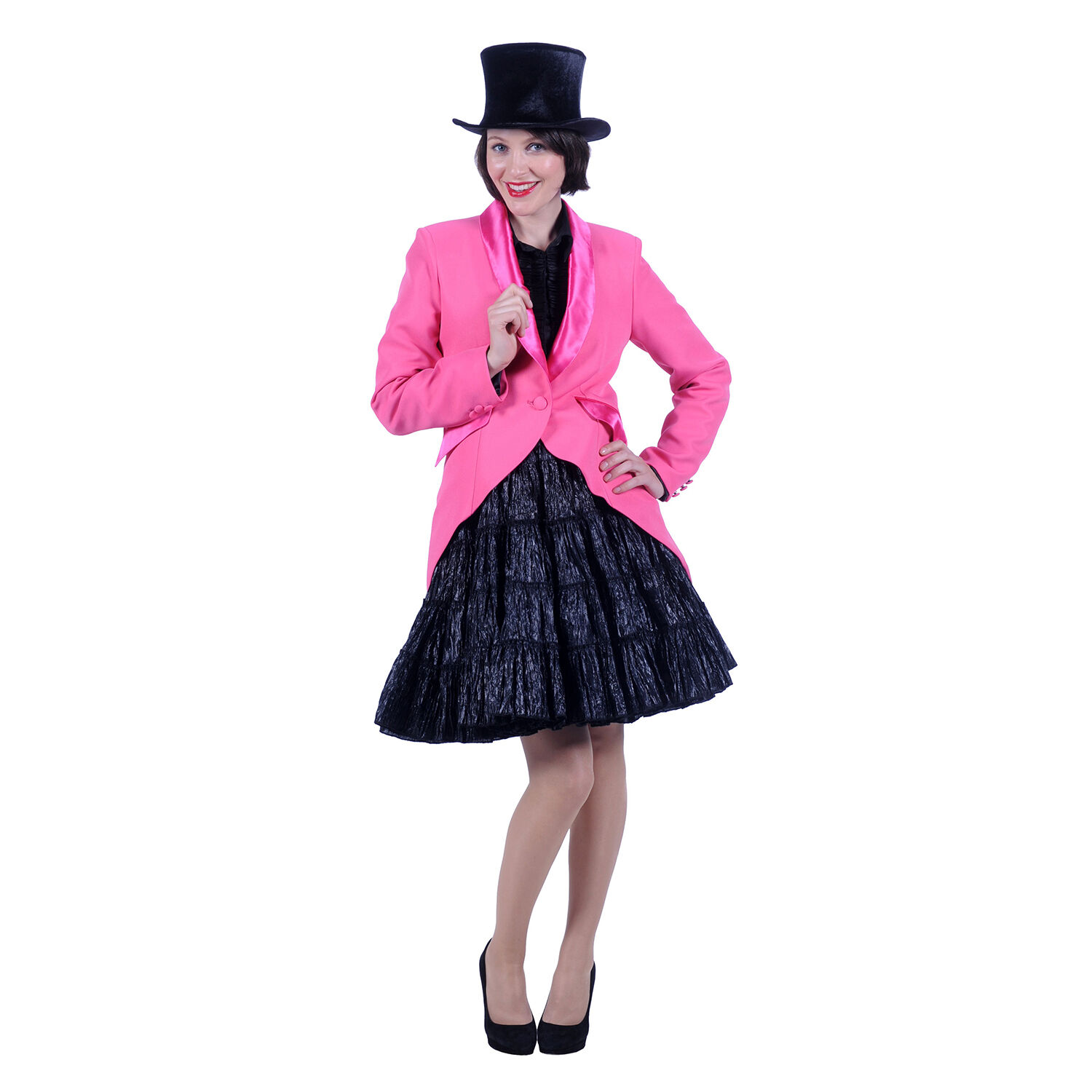 NEU Damen-Kostüm Frack Deluxe, pink, Größe: S