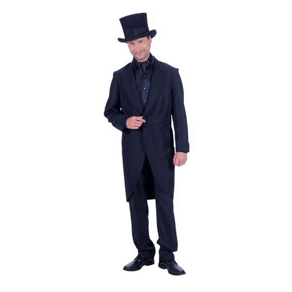 Herren-Kostüm Frack Deluxe, schwarz, Gr. 46