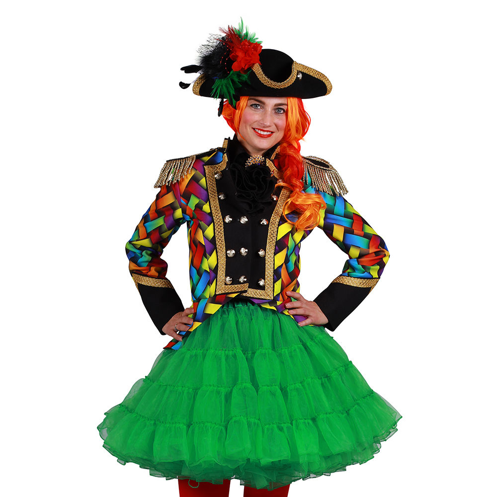 Damen-Kostüm Karnevalsjacke buntes Webmuster, Gr. XL Bild 2