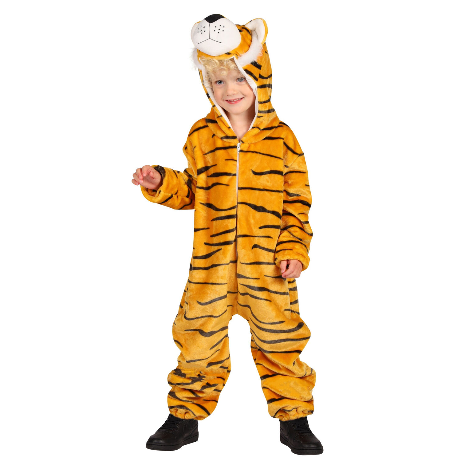 NEU Kinder-Kostm Tiger aus dickem Plsch, Overall, Gr. 80-86 Bild 2