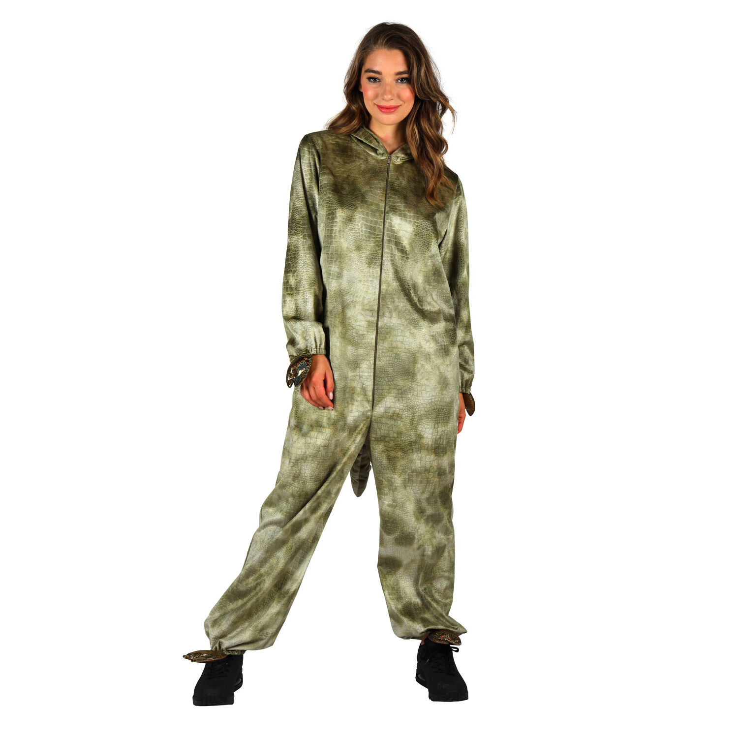 NEU Unisex-Kostm Plsch-Overall Dino, grn, Gr. XS-S Bild 2