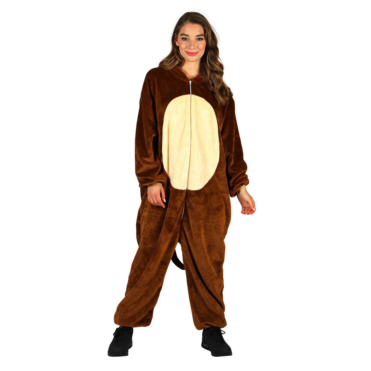 NEU Unisex-Kostm Plsch-Overall Affe, braun, Gr. XS-S Bild 3