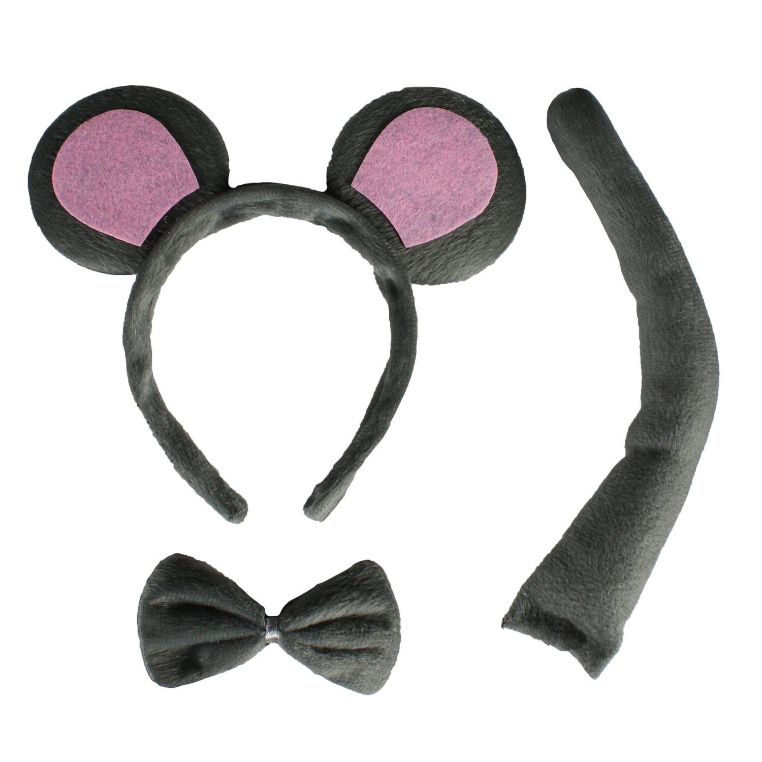 NEU Kost�m-Zubeh�r Set Maus, mit Ohren auf Haarreif, Fliege und Schwanz