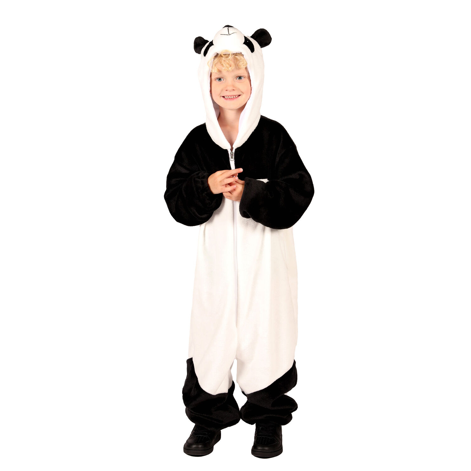 NEU Kinder-Kostm Panda aus dickem Plsch, Overall, Gr. 80-86