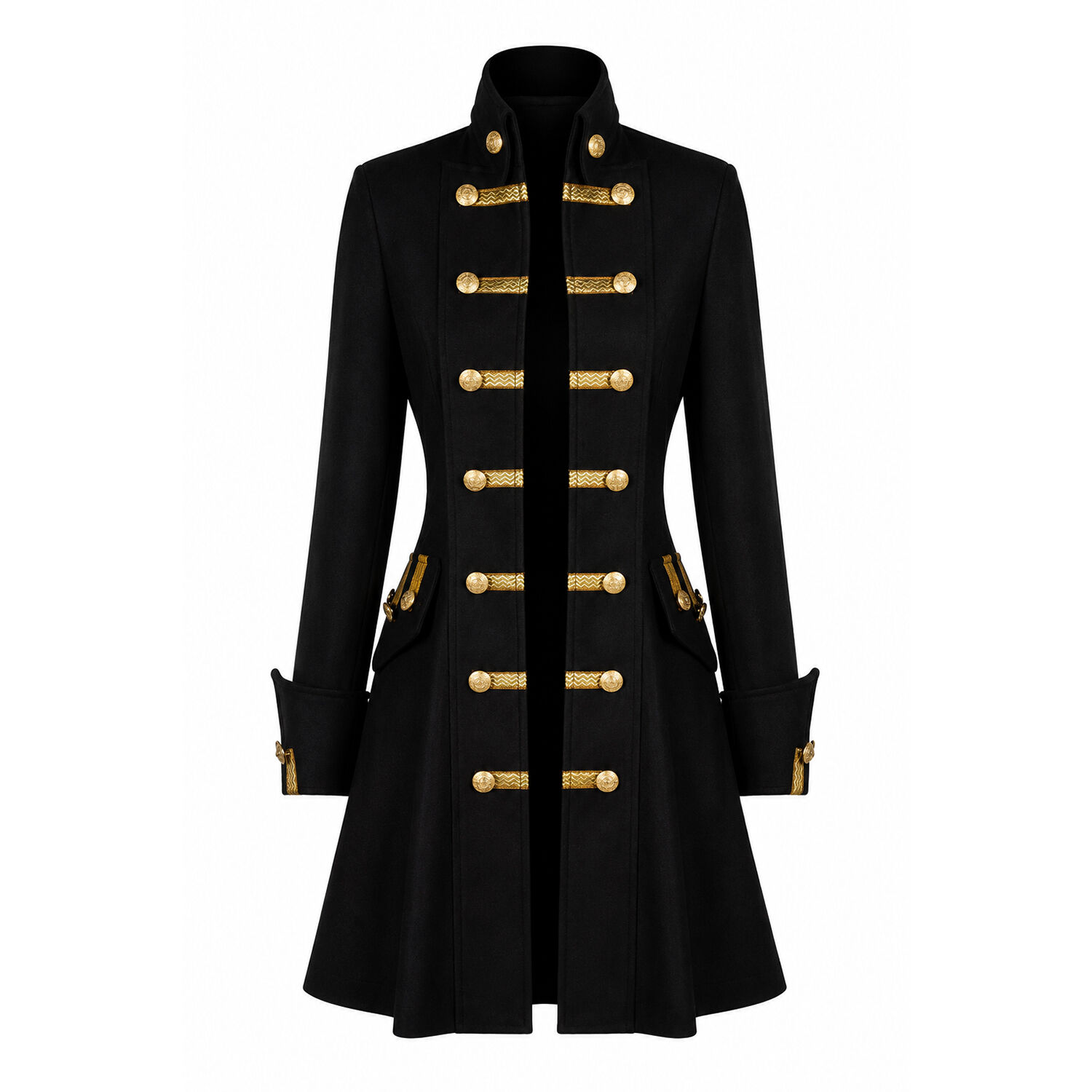 Damen-Kost�m Piraten-Jacke Bonny, schwarz, Gr. XS