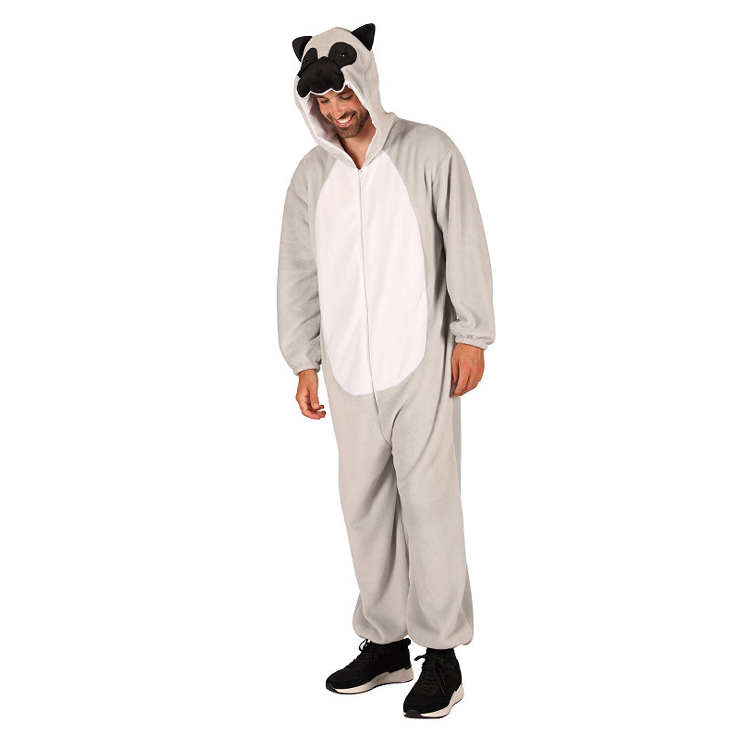 NEU Unisex-Kostm Plsch-Overall Hund, grau, Gr. XS-S