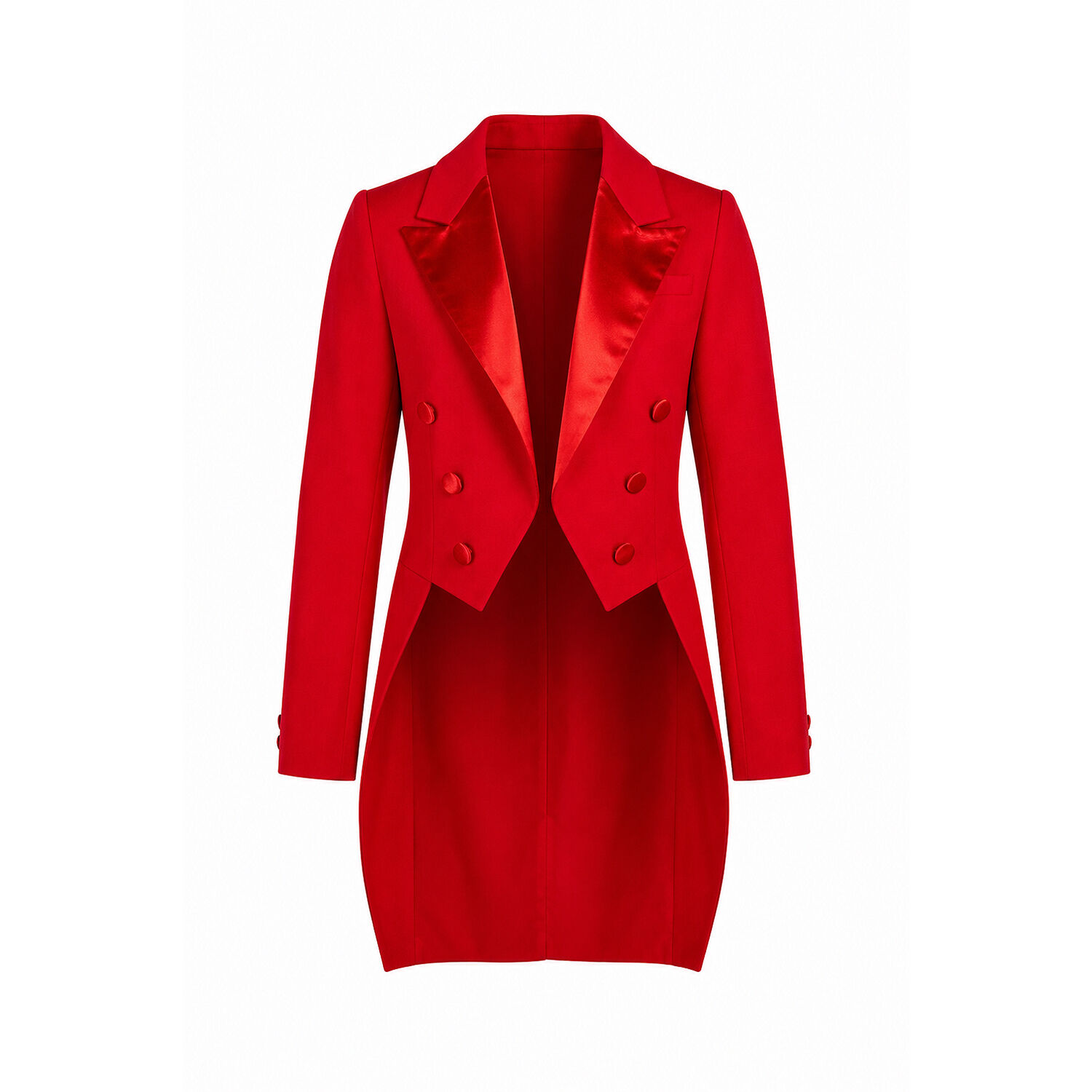 Damen-Kost�m Frack Deluxe, rot, Gr. XS